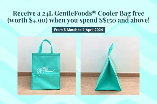 Spend $150 and above and receive a free GentleFoods® Cooler Bag 24L!
