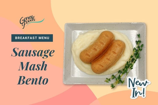 New on GentleFoods Breakfast Menu: Sausage Mash Bento