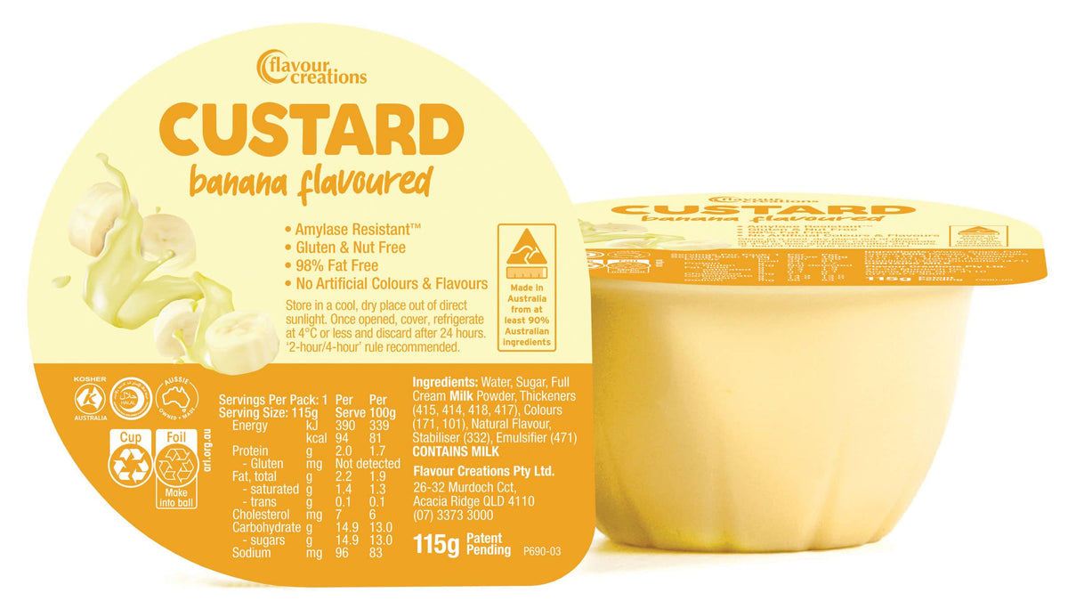 Banana Flavoured Custard - 98% fat free